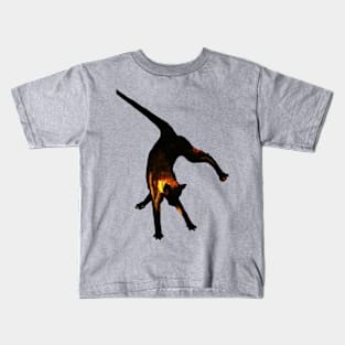 Cat jumping Kids T-Shirt